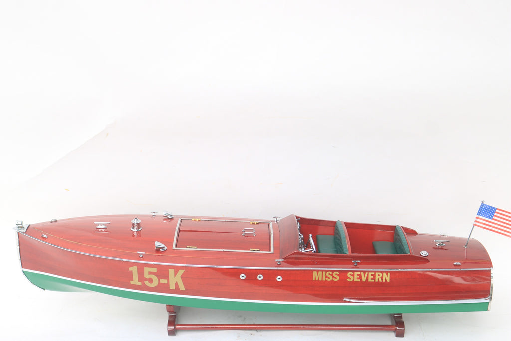 Model Speed Boat Miss Severn 80 x 20 x H. 24 cm