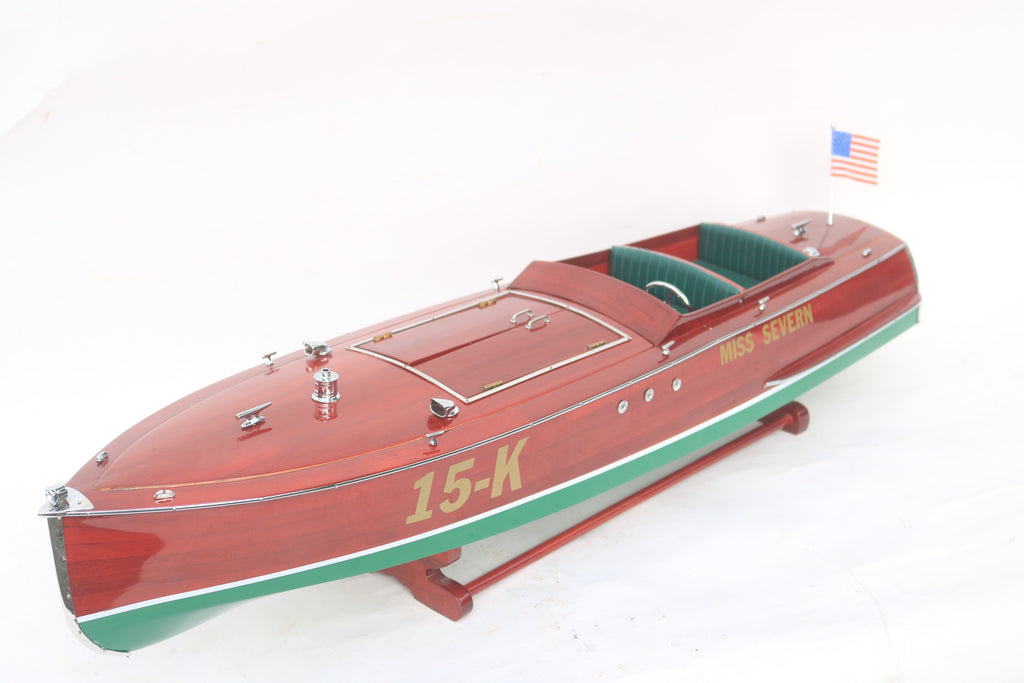 Model Speed Boat Miss Severn 80 x 20 x H. 24 cm