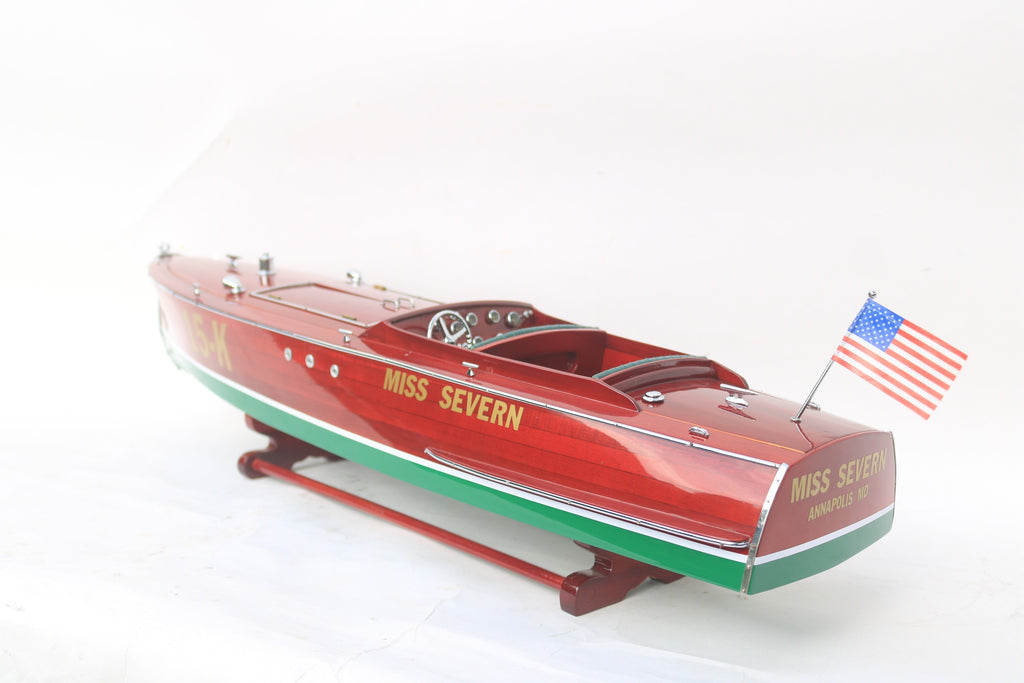 Model Speed Boat Miss Severn 80 x 20 x H. 24 cm