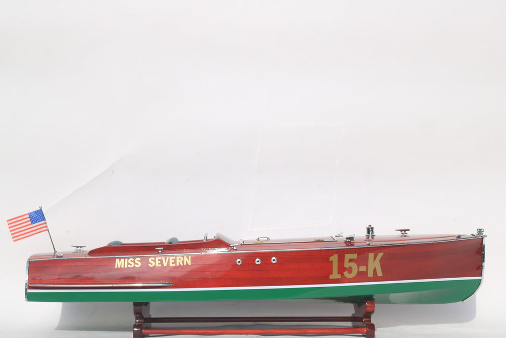 Model Speed Boat Miss Severn 80 x 20 x H. 24 cm