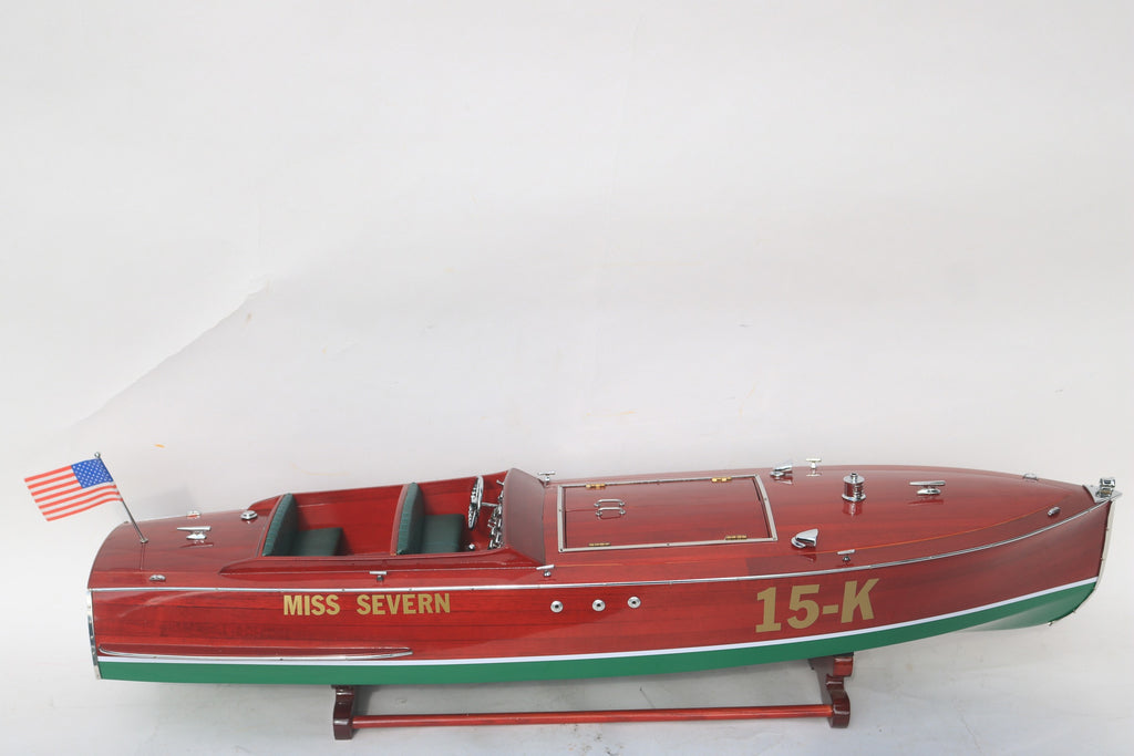 Model Speed Boat Miss Severn 80 x 20 x H. 24 cm