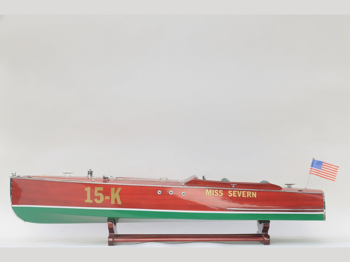 Model Speed Boat Miss Severn 80 x 20 x H. 24 cm