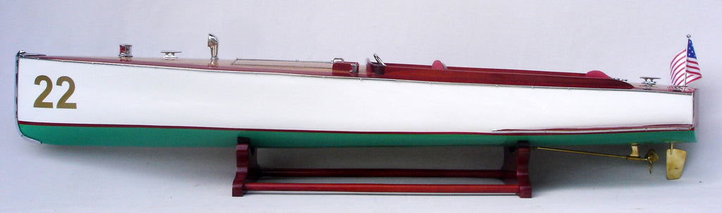 Model Speed Boat Charles D. Mower Number Boat 22 85 x 16 x H. 15 cm