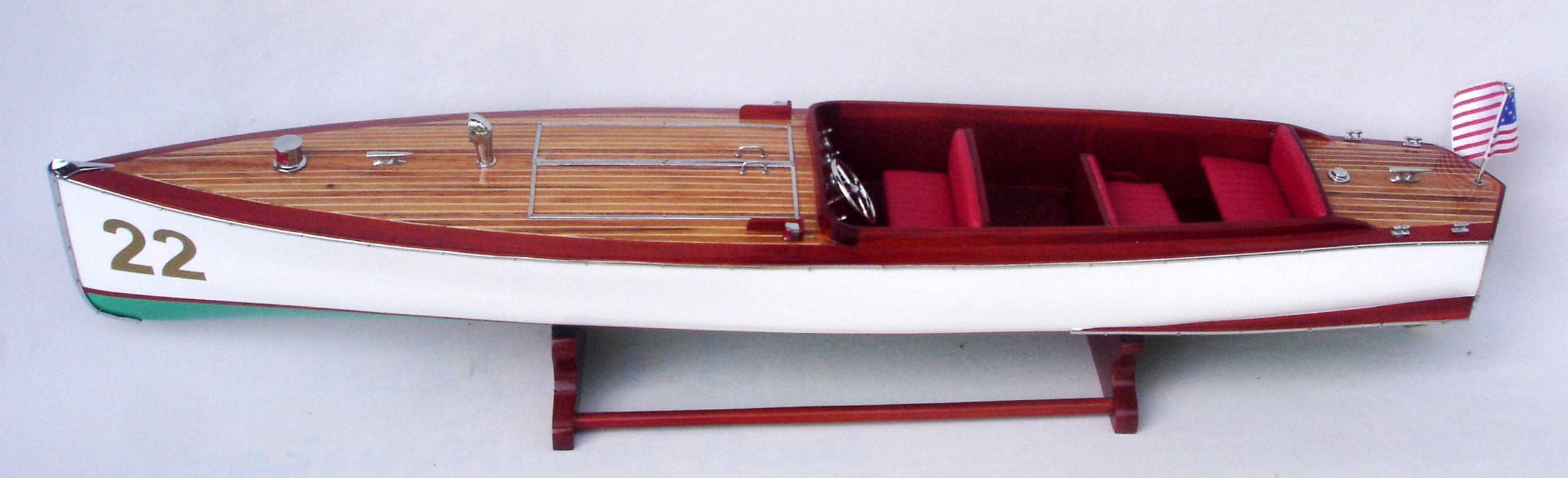 Model Speed Boat Charles D. Mower Number Boat 22 85 x 16 x H. 15 cm