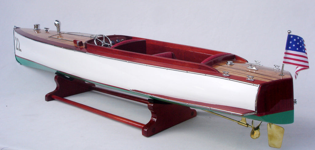Model Speed Boat Charles D. Mower Number Boat 22 85 x 16 x H. 15 cm