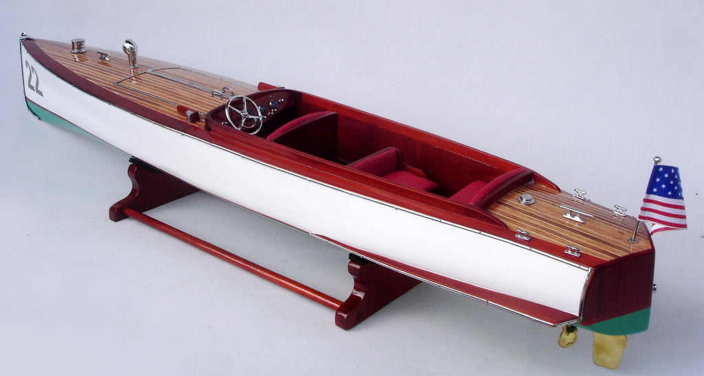 Model Speed Boat Charles D. Mower Number Boat 22 85 x 16 x H. 15 cm