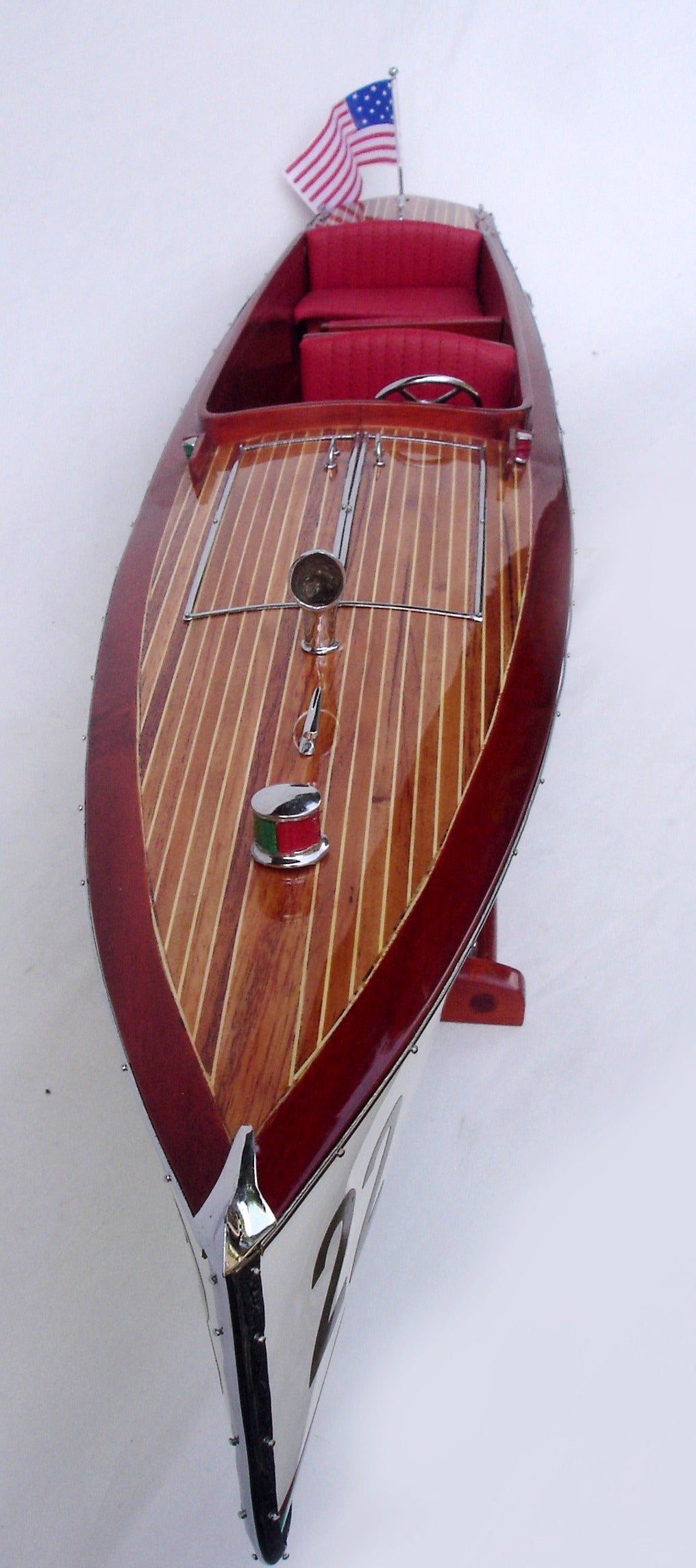 Model Speed Boat Charles D. Mower Number Boat 22 85 x 16 x H. 15 cm