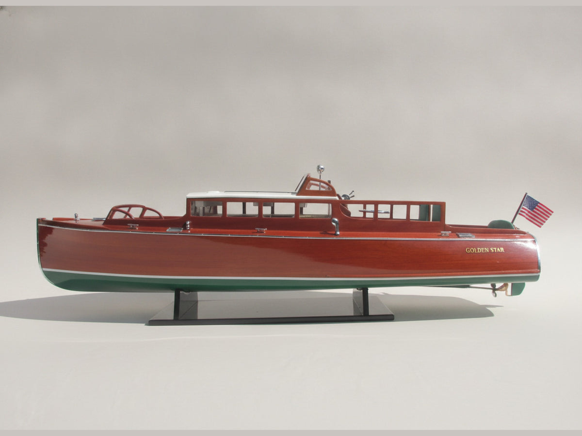 Model Speed Boat Chris Craft Commuter Cruiser 1929 87 x 22 x H. 29 cm