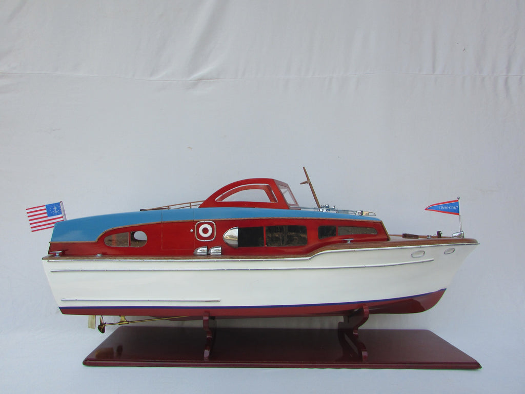 Model Speed Boat Chris Craft Corvette 1955 84 x 24 x H. 34 cm