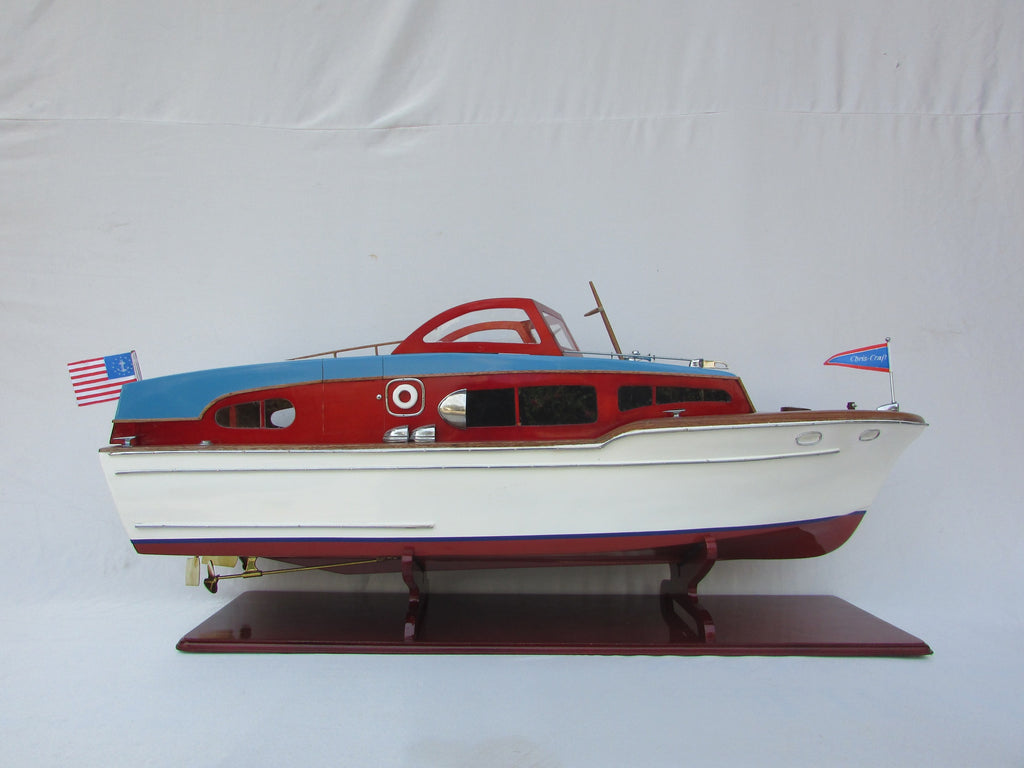 Model Speed Boat Chris Craft Corvette 1955 84 x 24 x H. 34 cm