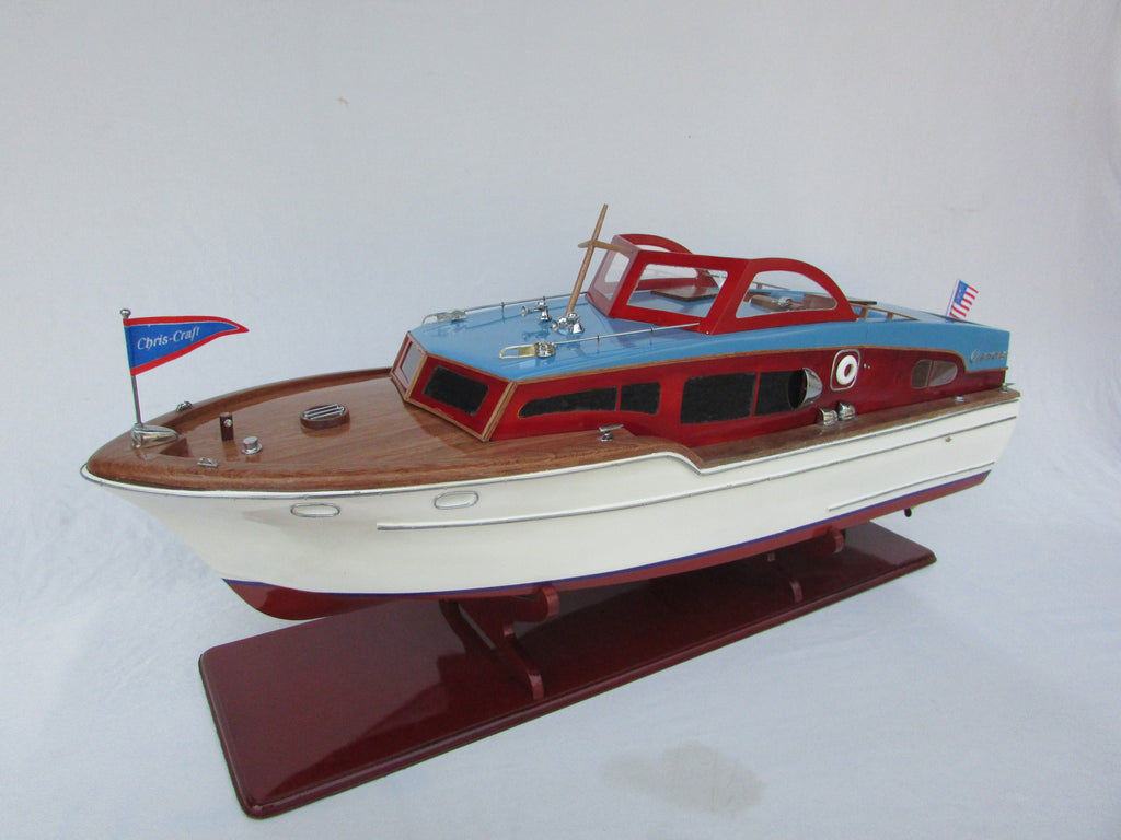 Model Speed Boat Chris Craft Corvette 1955 84 x 24 x H. 34 cm