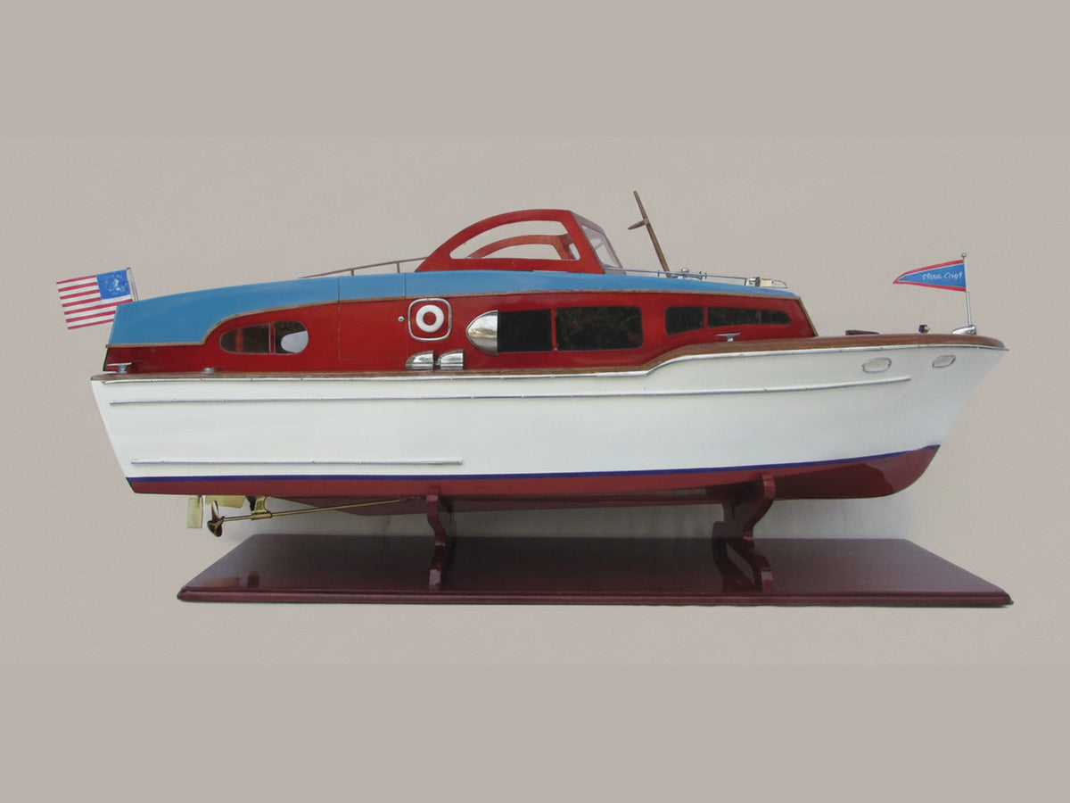 Model Speed Boat Chris Craft Corvette 1955 84 x 24 x H. 34 cm
