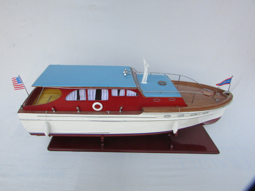 Modell-Speedboot Chris Craft Double Stateroom Cruiser 1940 84 x 24 x H. 34 cm