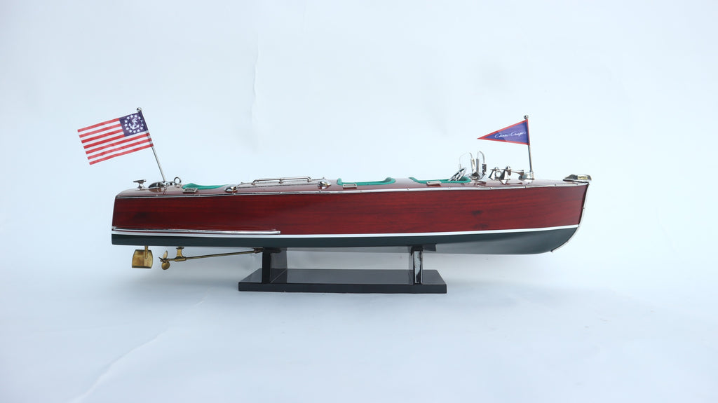 Model Speed Boat Chris Craft Triple Cockpit 73 x 22 x H. 23 cm