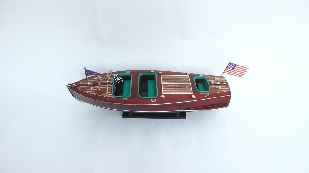 Model Speed Boat Chris Craft Triple Cockpit 73 x 22 x H. 23 cm