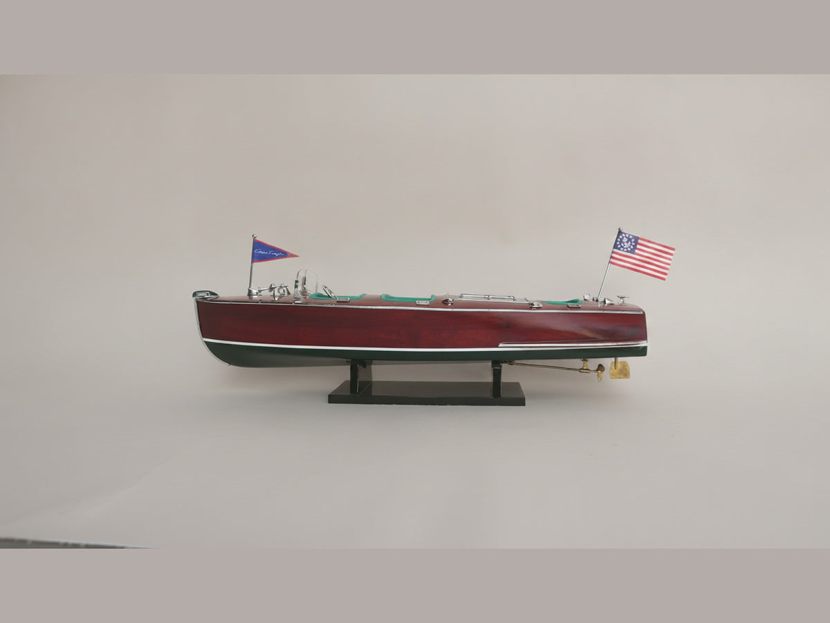 Model Speed Boat Chris Craft Triple Cockpit 73 x 22 x H. 23 cm