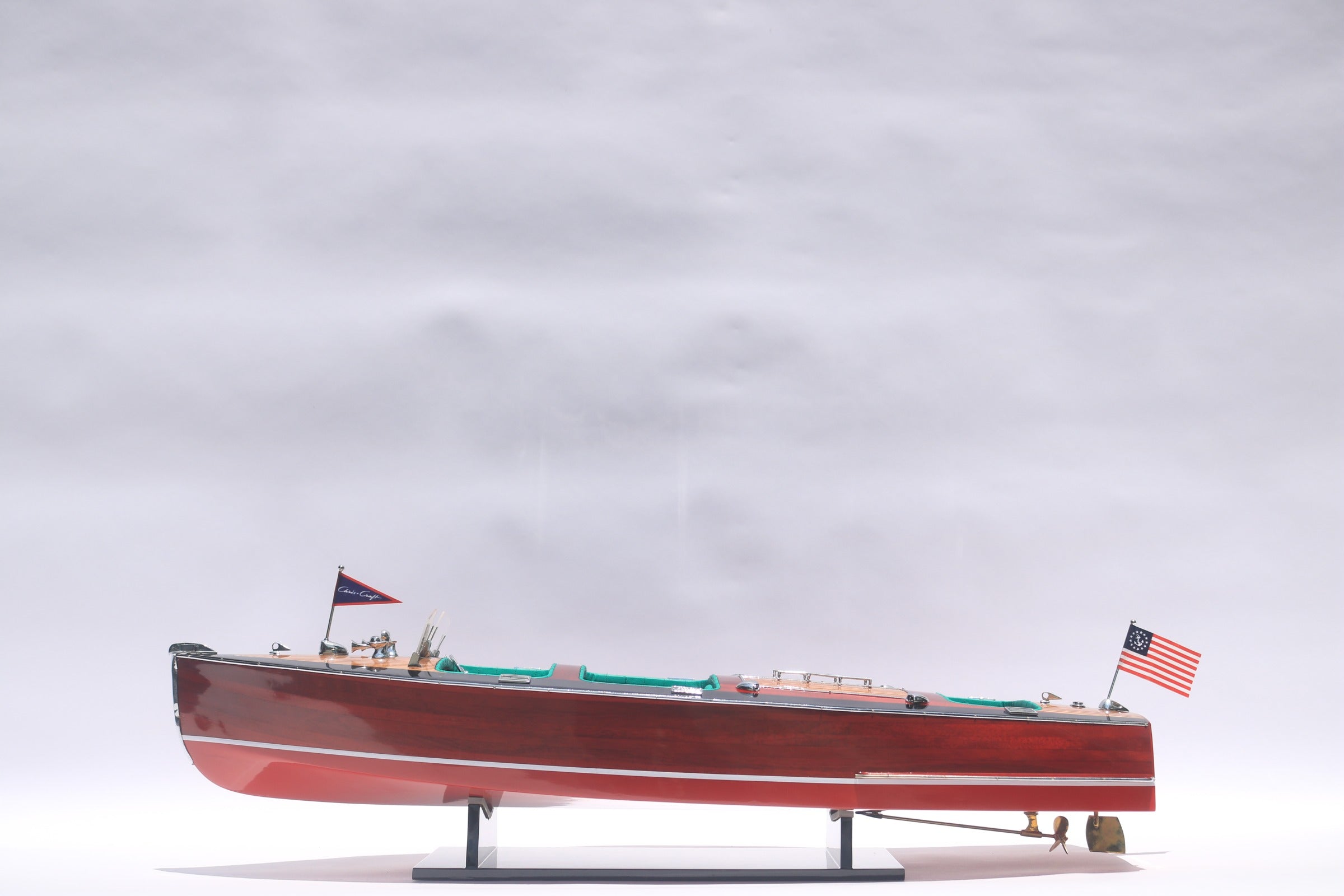 Model Speed Boat Chris Craft Triple Cockpit 81 x 23 x H. 23 cm