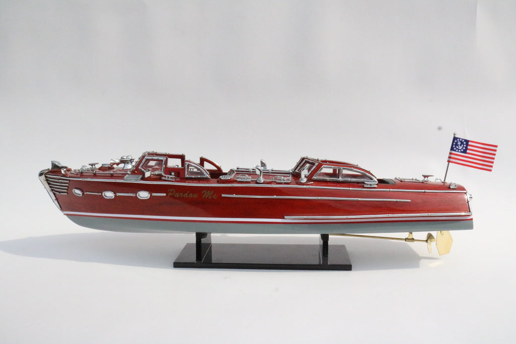 Model Speed Boat Pardon Me 51 x 13 x H. 12 cm