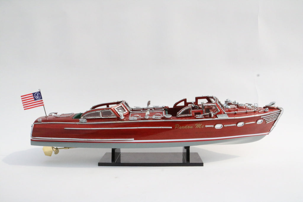 Model Speed Boat Pardon Me 51 x 13 x H. 12 cm
