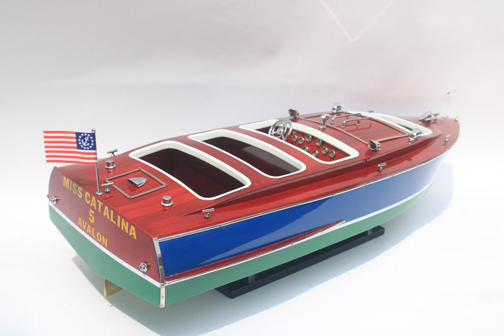 Modell-Speedboot Miss Catalina 5 Avalon (With cushion of Cream) 62 x 22 x H. 16 cm