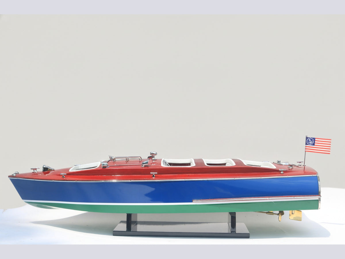 Model Speed Boat Miss Catalina 5 Avalon (With cushion of Cream) 62 x 22 x H. 16 cm