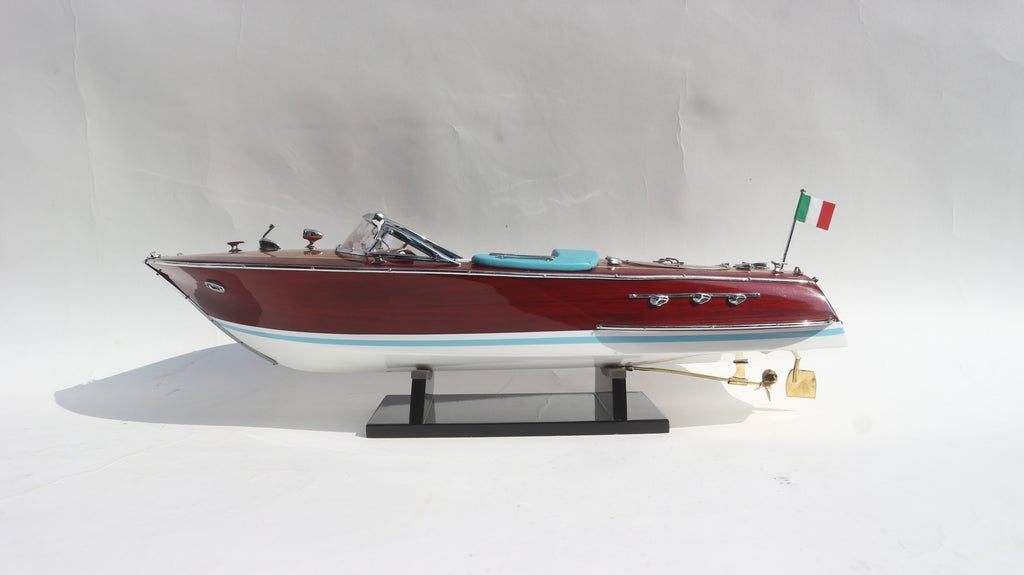 Model Speed Boat Riva Ariston (White hull) 50 x 14 x H. 14 cm