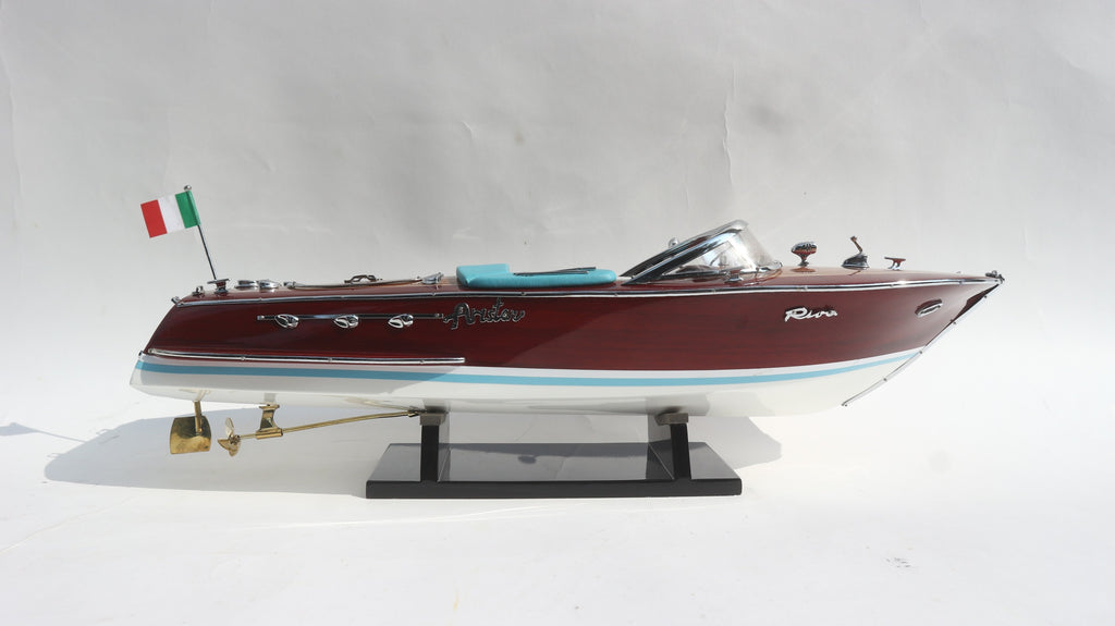 Model Speed Boat Riva Ariston (White hull) 50 x 14 x H. 14 cm