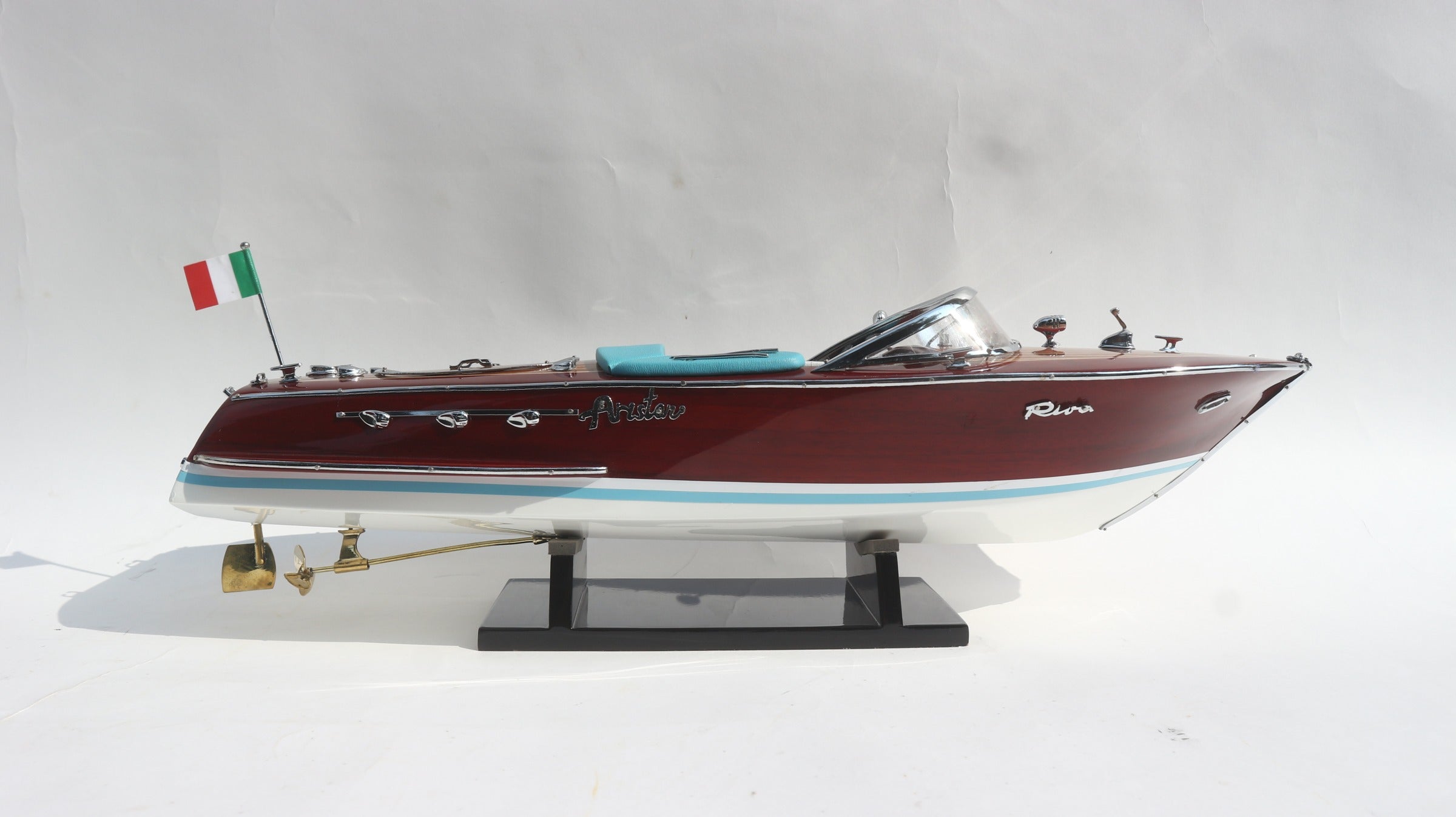 Model Speed Boat Riva Ariston (White hull) 50 x 14 x H. 14 cm