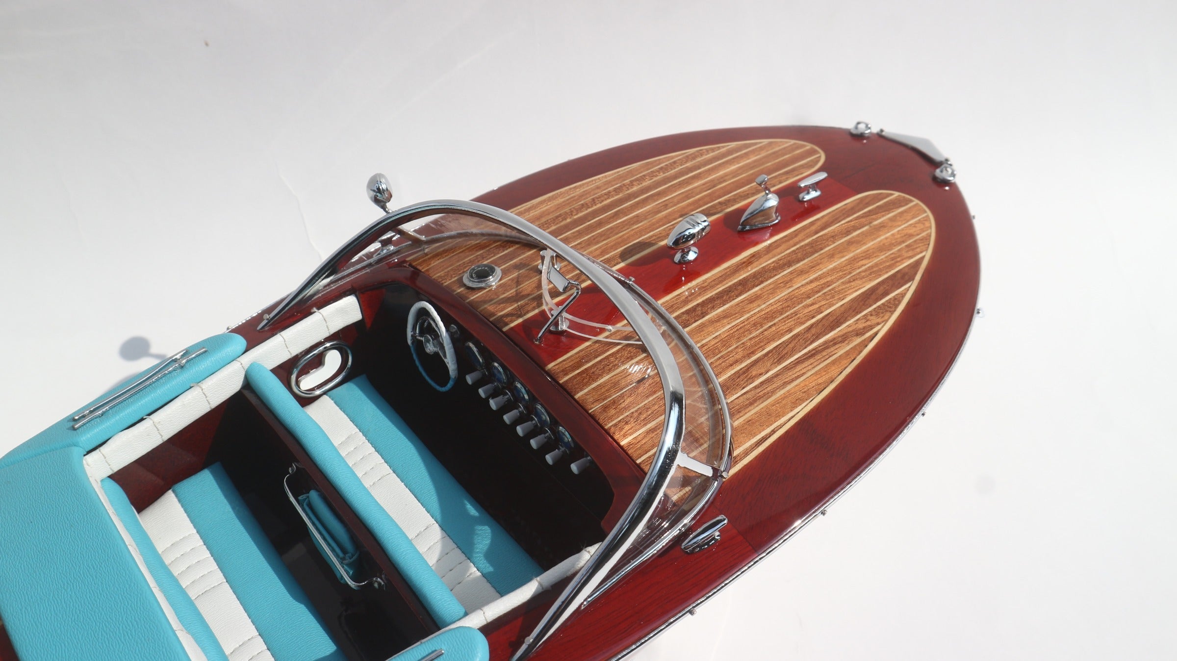 Model Speed Boat Riva Ariston (White hull) 50 x 14 x H. 14 cm