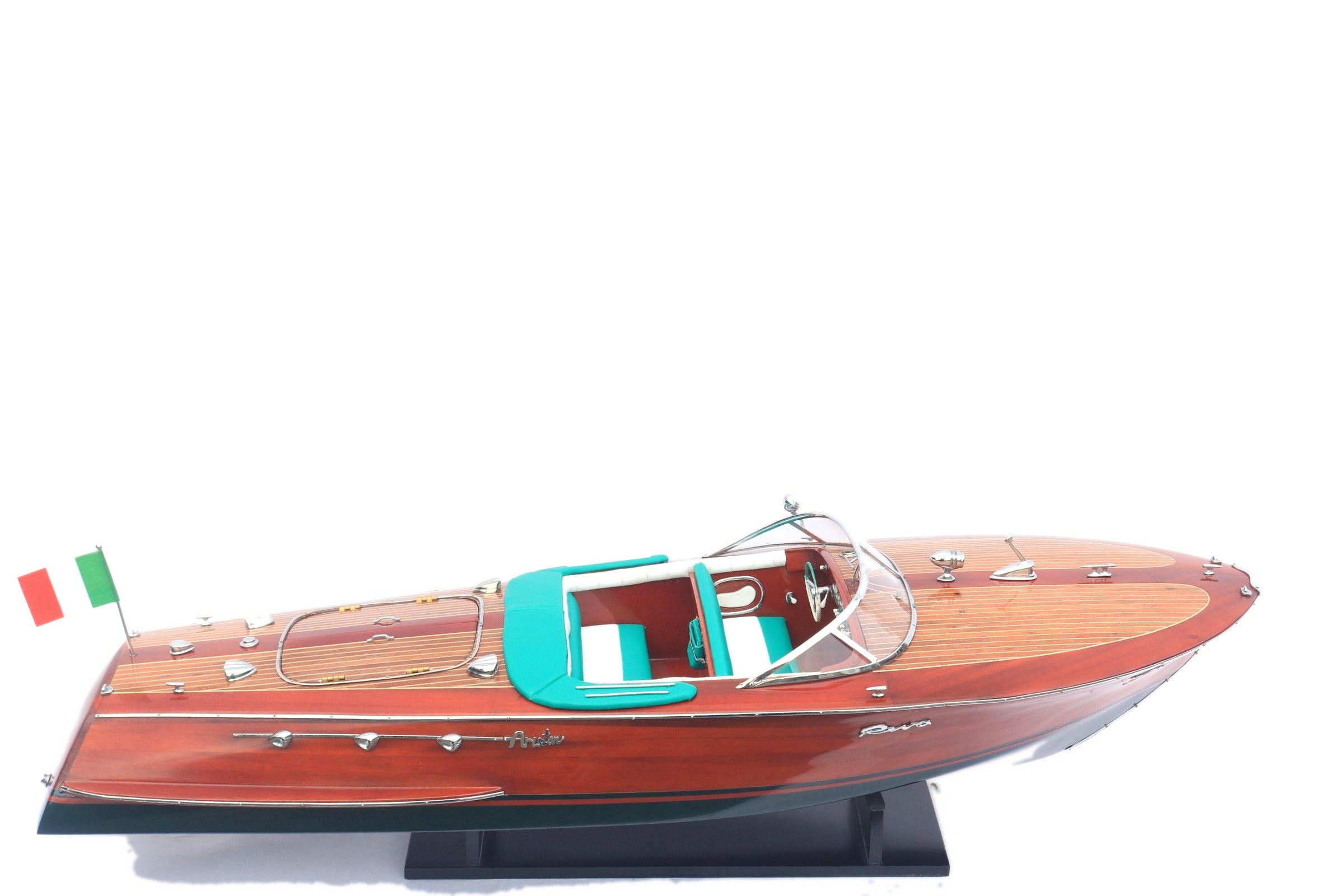 Model Speed Boat Riva Ariston (White hull) 90 x 27 x H. 22 cm