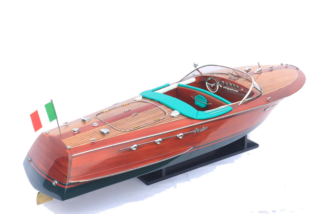 Model Speed Boat Riva Ariston (White hull) 90 x 27 x H. 22 cm