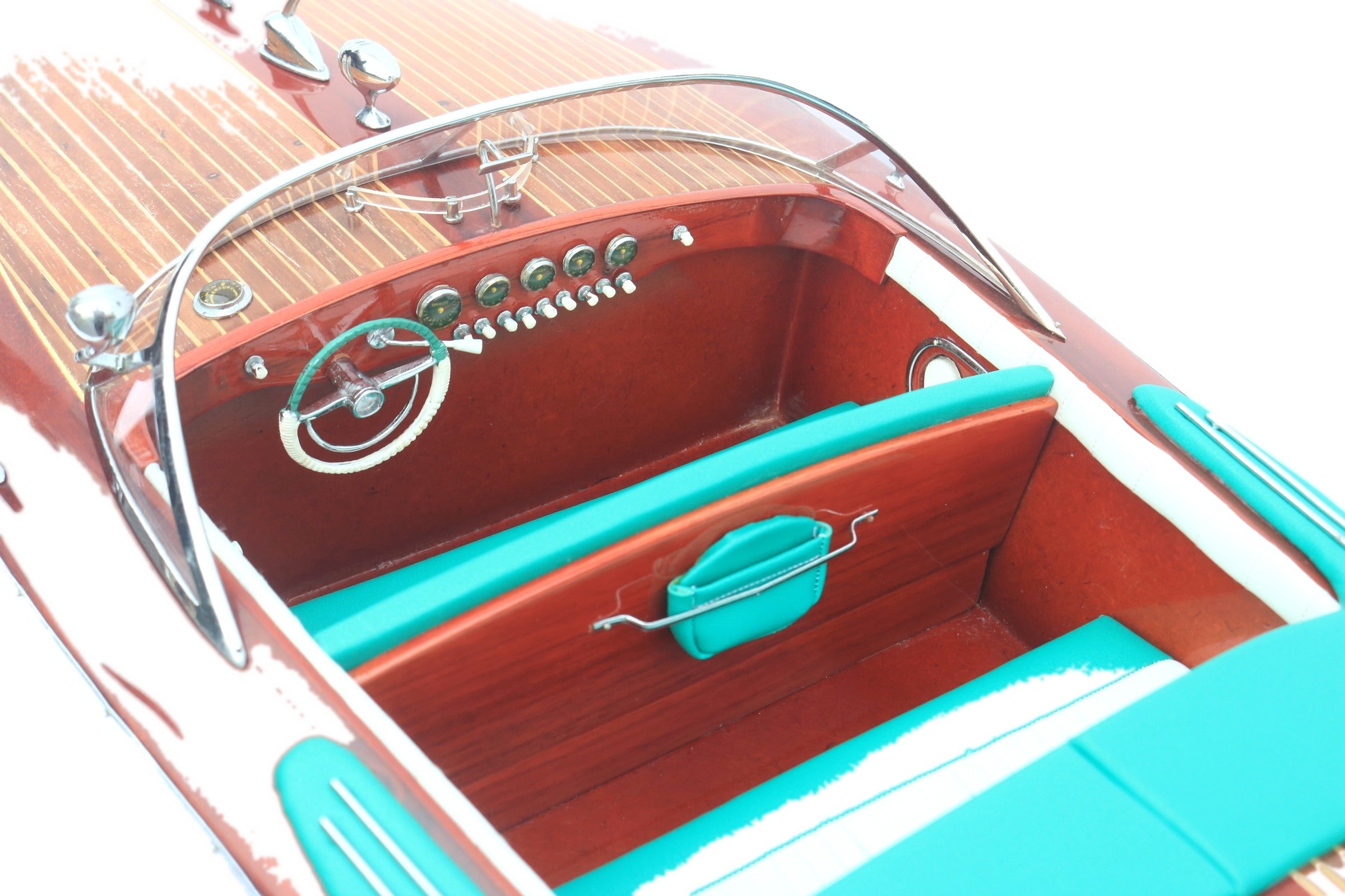 Model Speed Boat Riva Ariston (White hull) 90 x 27 x H. 22 cm