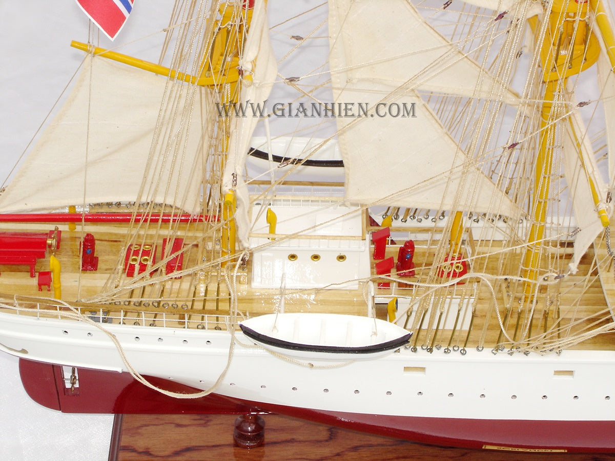 Modellsegelschiff Sorlandet 80 x 13 x H. 67 cm