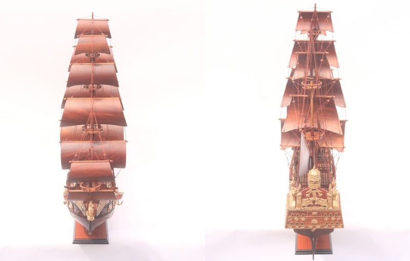 Model Tall Ship SOVEREIGN OF THE SEA - Special Edition (Padouk) 85 x 25 x H. 79 cm