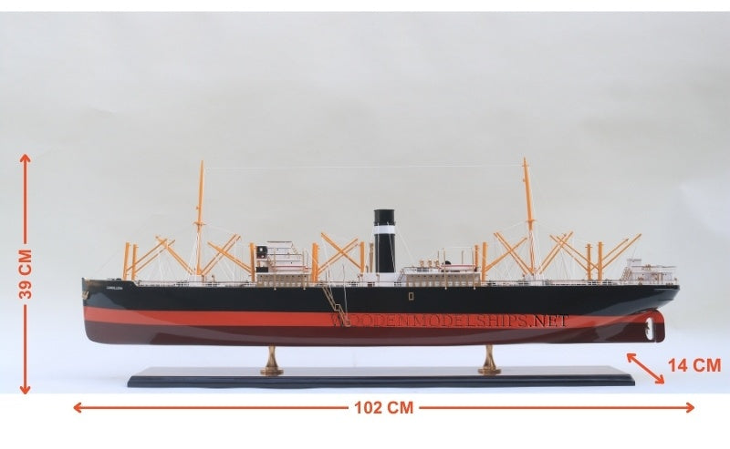 Model Warship SS Cordillera 102 x 14 x H. 39 cm