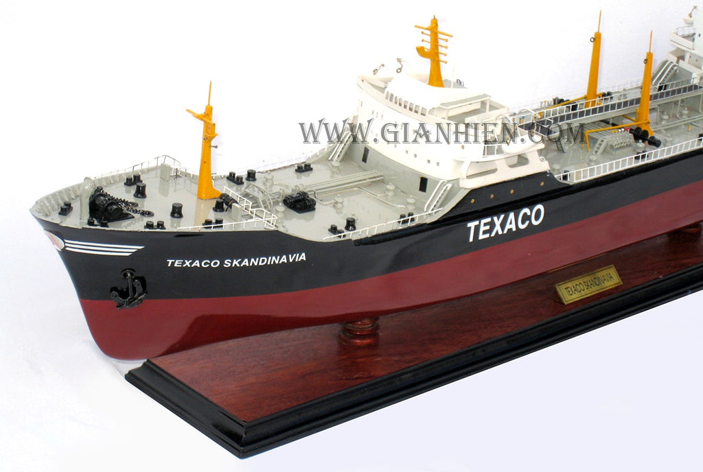 Modell-Frachtschiff Texaco Norge/ Skandinavia 80 x 13 x H. 24 cm