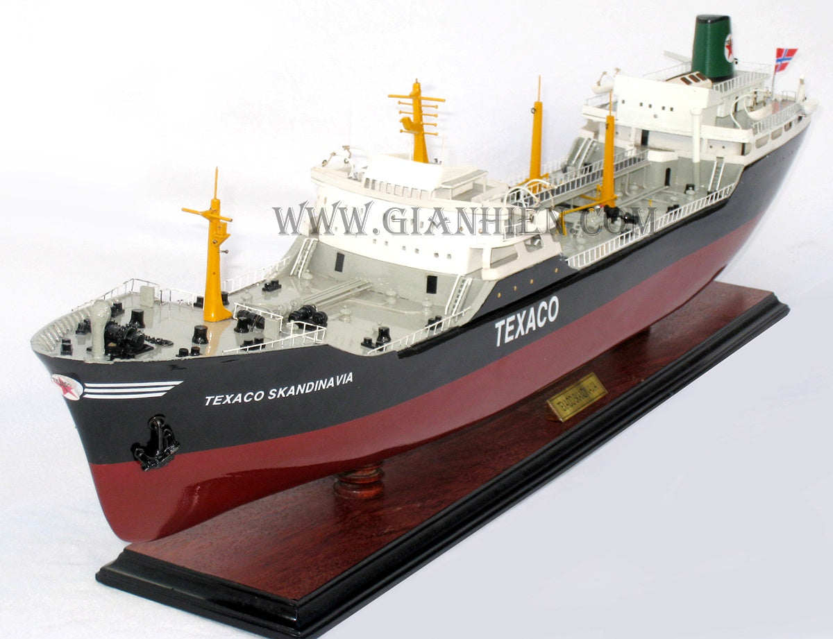 Modell-Frachtschiff Texaco Norge/ Skandinavia 80 x 13 x H. 24 cm