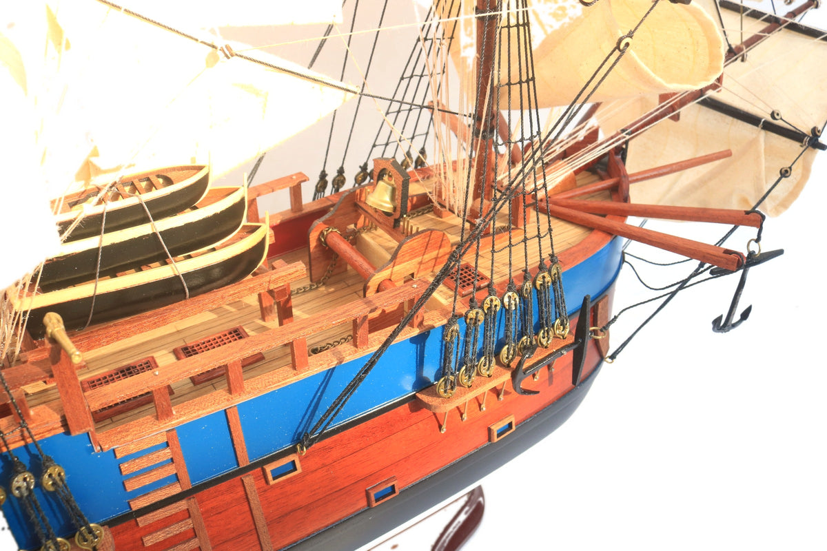 Modellsegelschiff HM Bark Endeavour Painted 76 x 18 x H. 78 cm