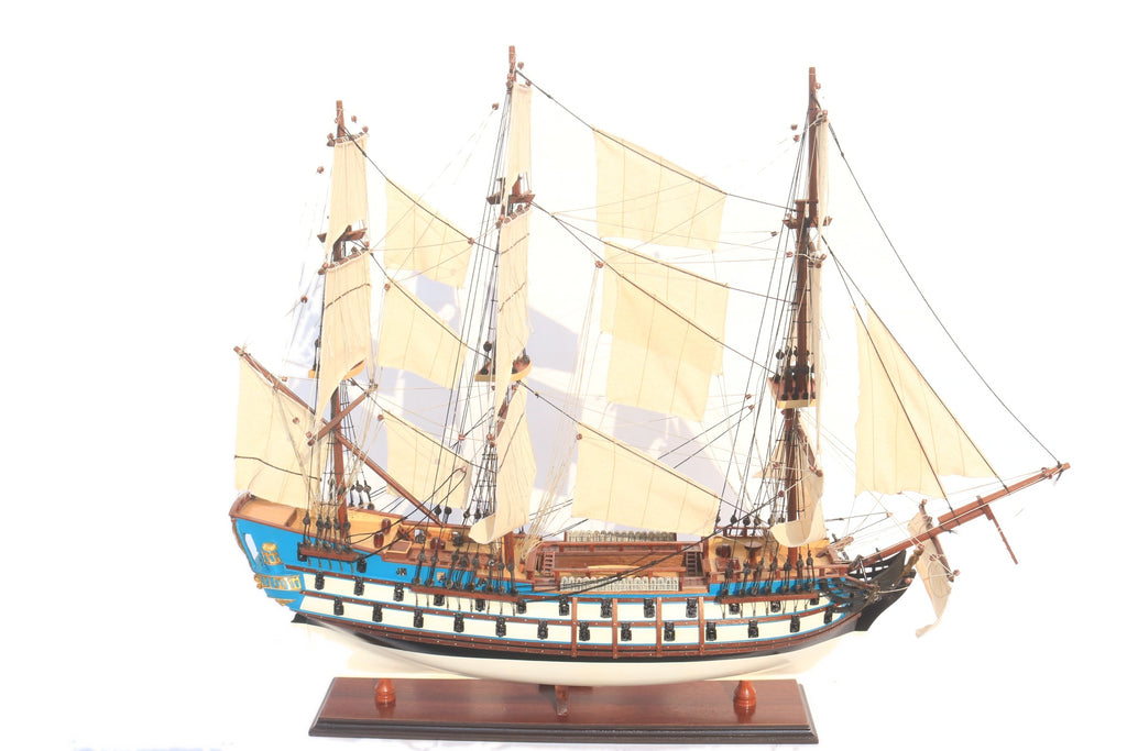 Modellsegelschiff Le Protecteur Painted 78 x 19 x H. 78 cm
