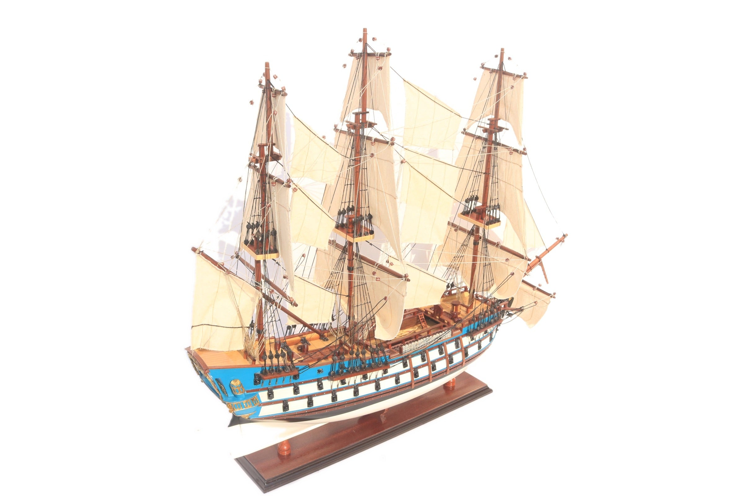 Modellsegelschiff Le Protecteur Painted 78 x 19 x H. 78 cm