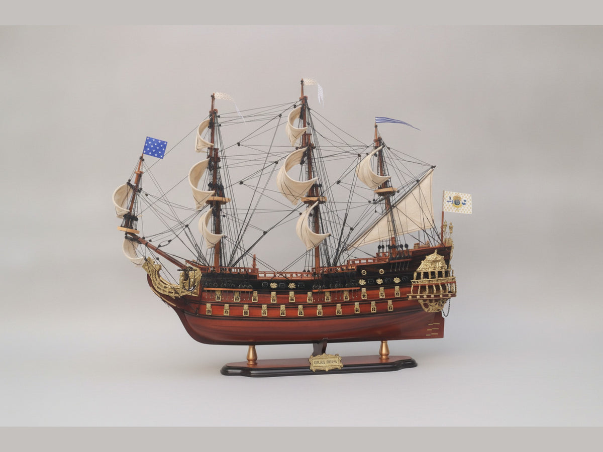 Model Tall Ship Soleil Royal - Detail 80 x 26 x H. 72 cm