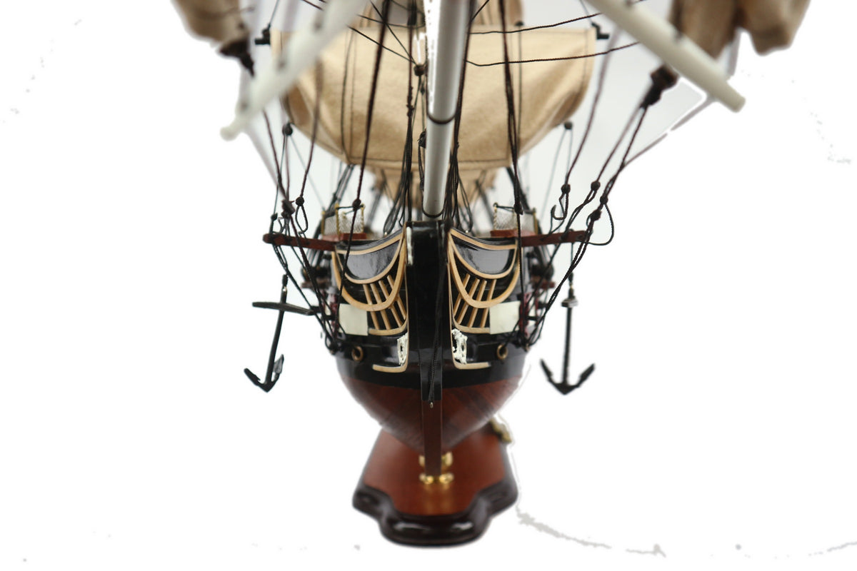 Model Tall Ship USS Constitution Painted (Detail) 100 x 25 x H. 70 cm