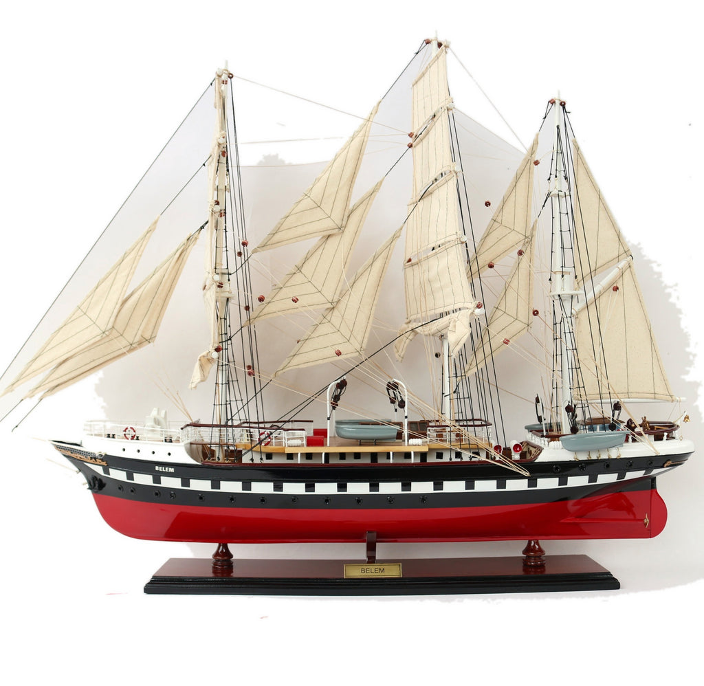 Model Tall Ship Belem 70 x 13 x H. 65 cm