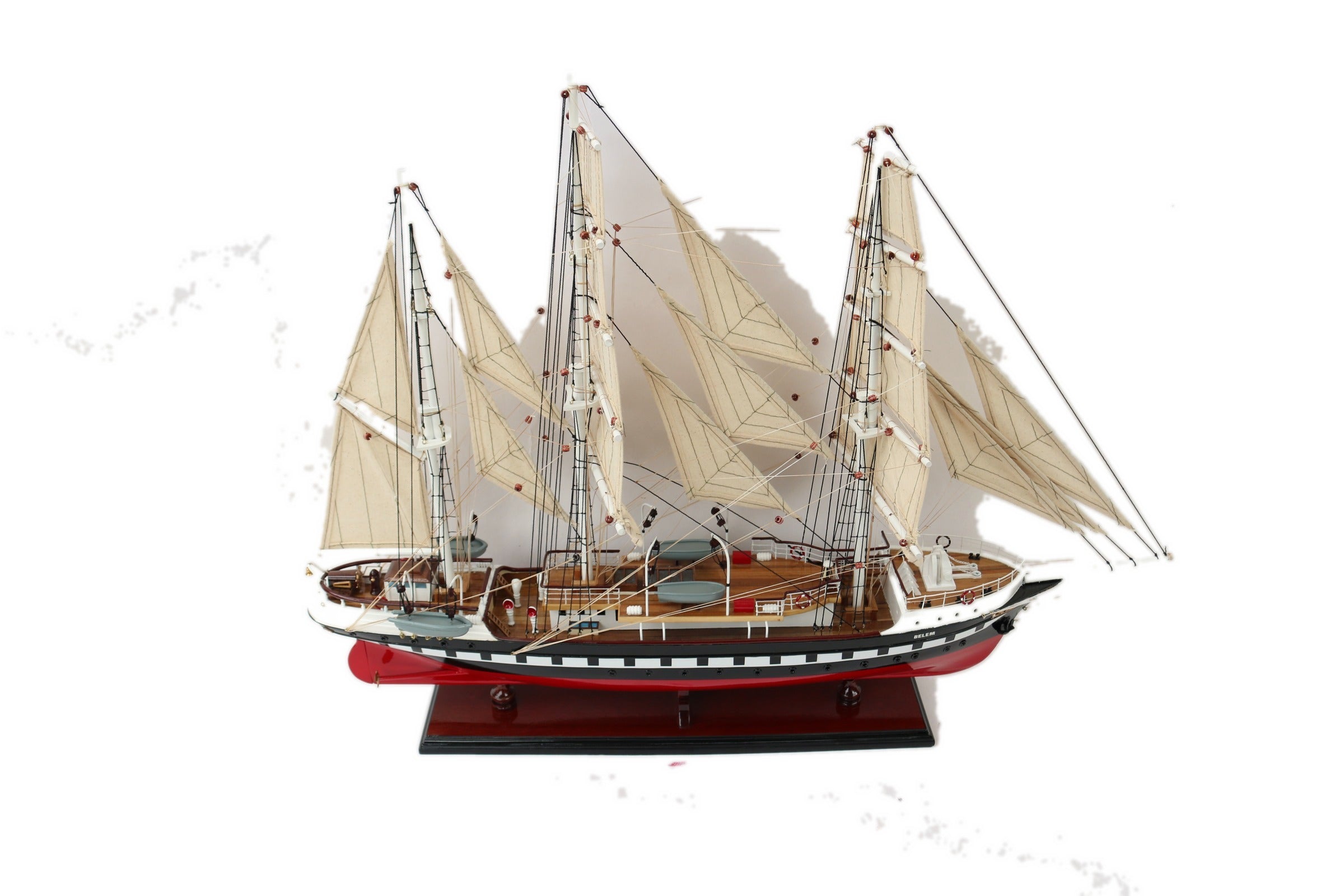 Model Tall Ship Belem 70 x 13 x H. 65 cm