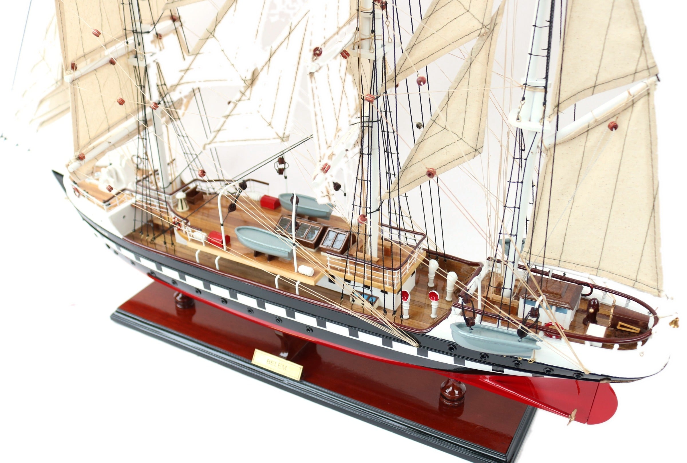 Model Tall Ship Belem 70 x 13 x H. 65 cm