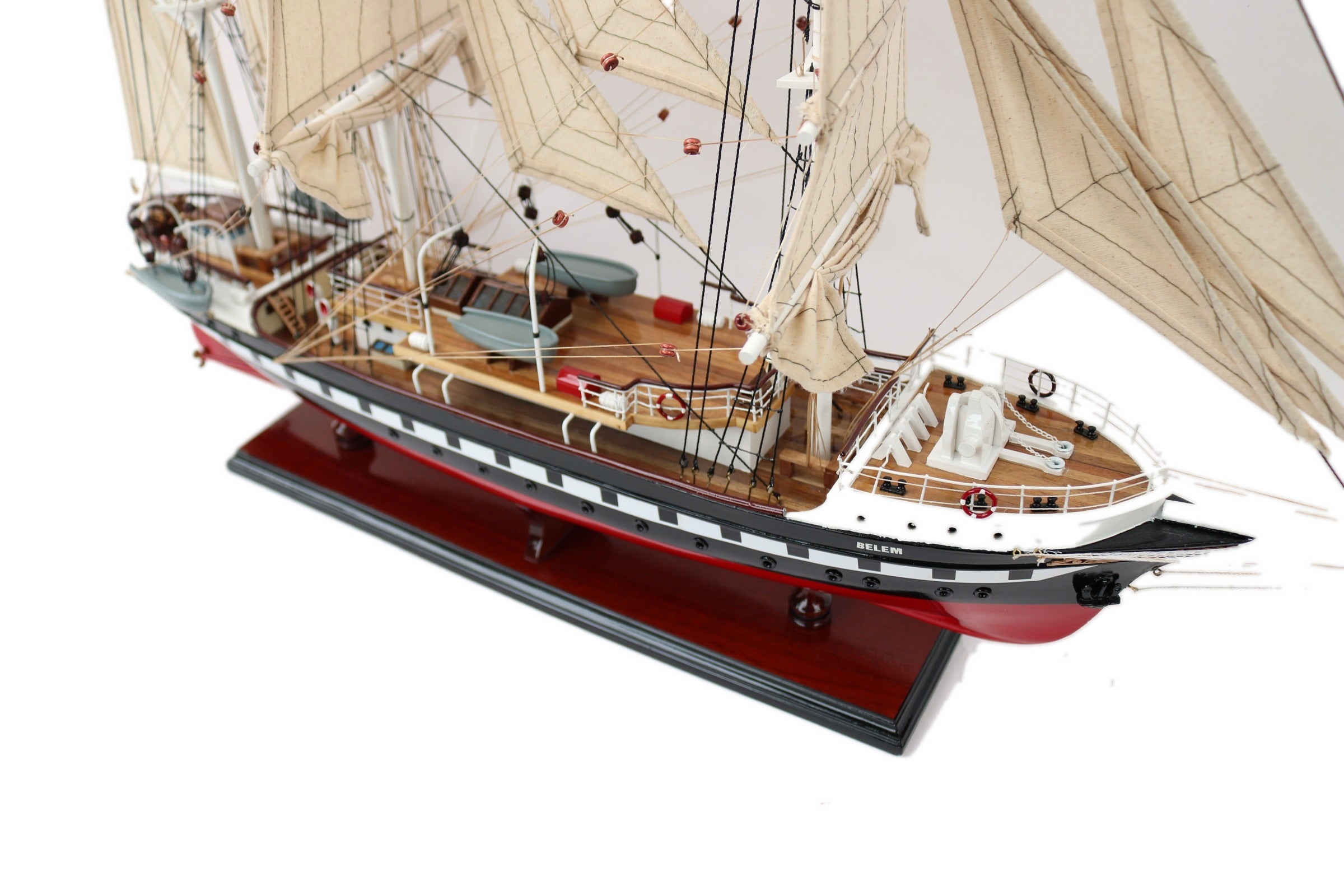 Model Tall Ship Belem 70 x 13 x H. 65 cm