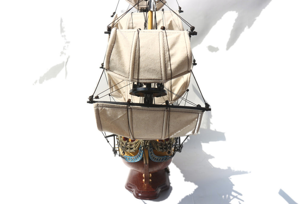 Modellsegelschiff San Felipe Painted - Deiall 80 x 26 x H. 70 cm