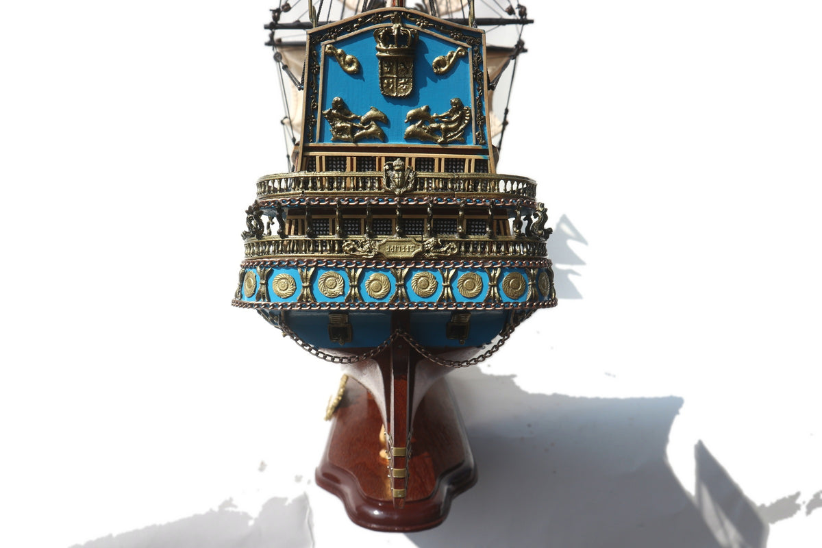 Modellsegelschiff San Felipe Painted - Deiall 80 x 26 x H. 70 cm