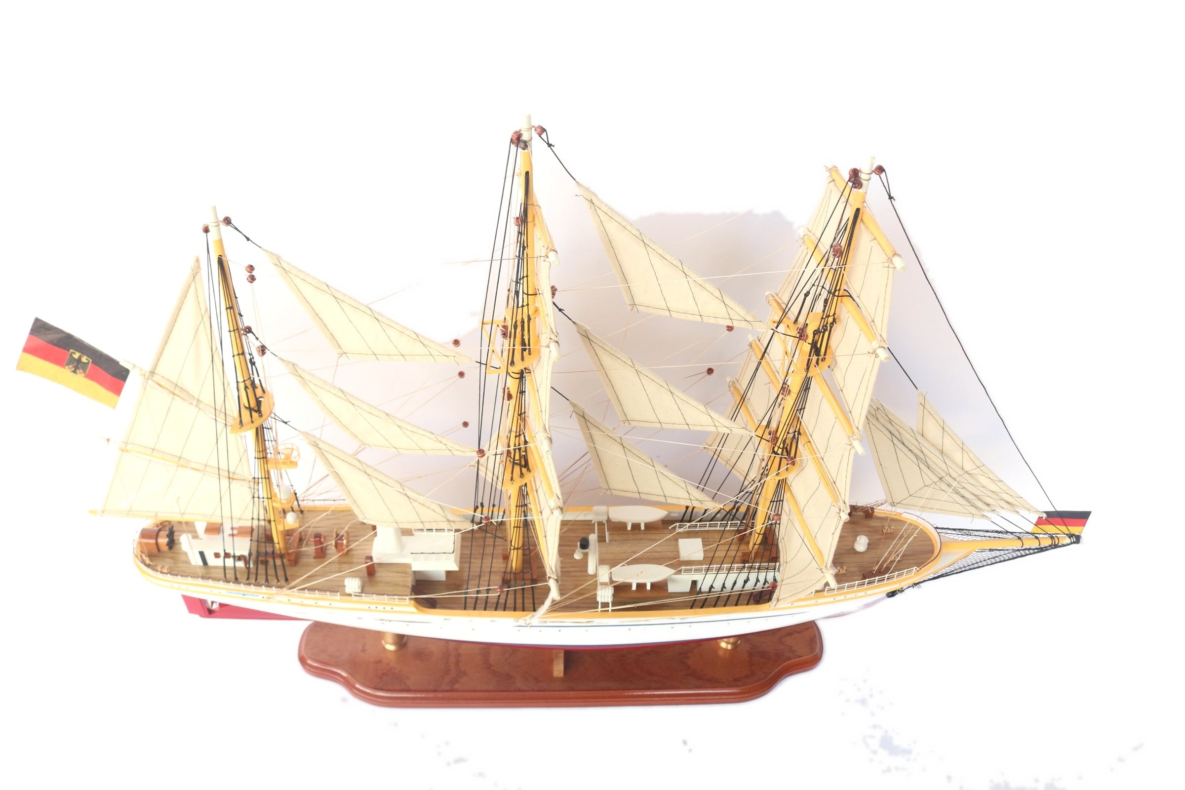 Model Tall Ship Gorch Fock II Painted 80 x 15 x H. 64 cm