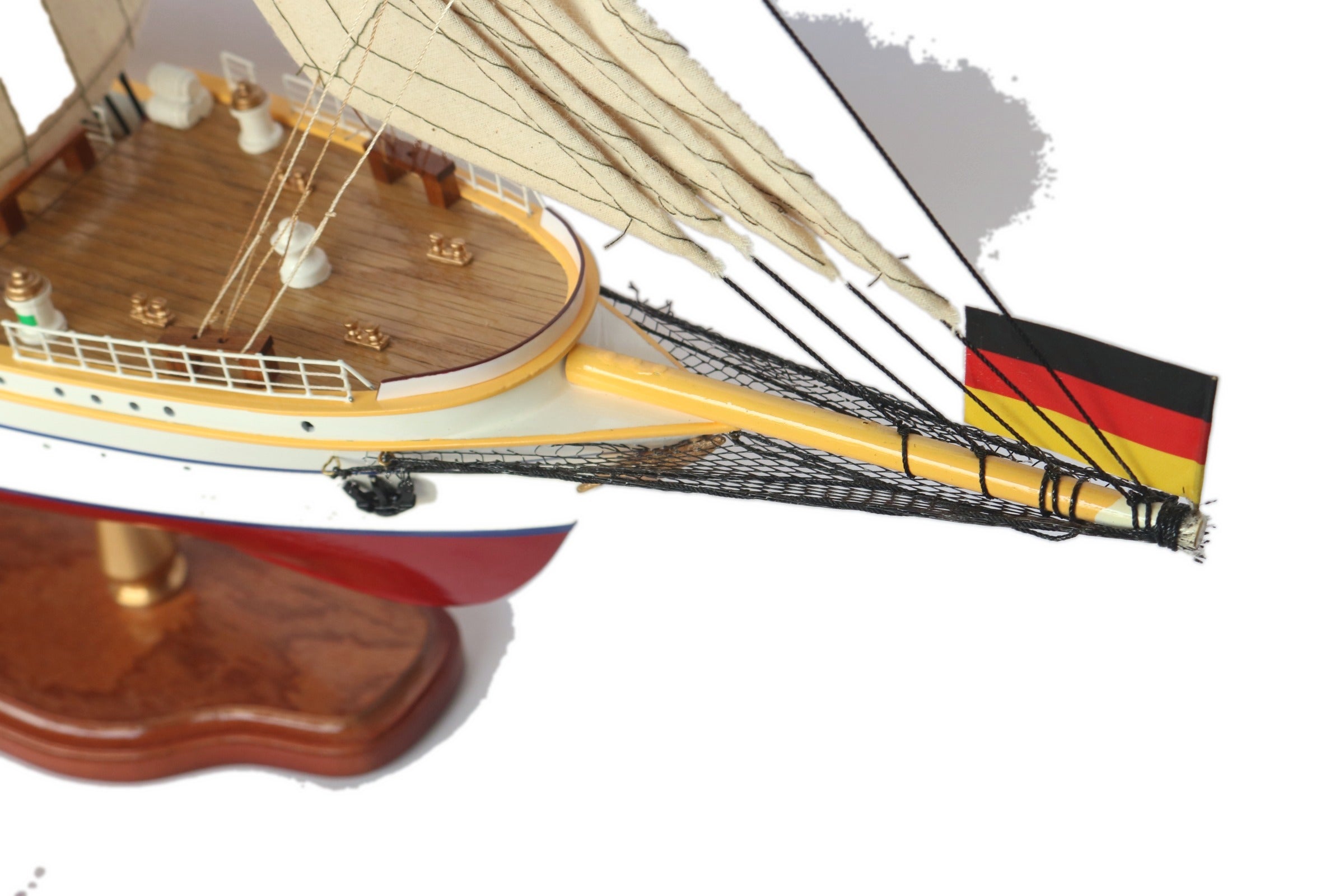 Model Tall Ship Gorch Fock II Painted 80 x 15 x H. 64 cm